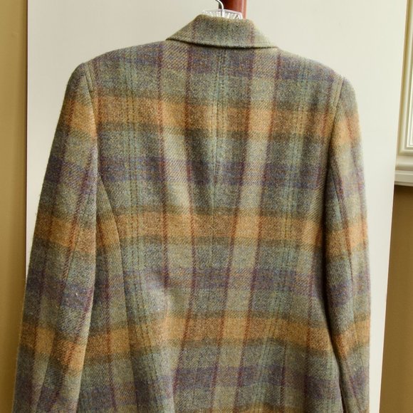 Ralph Lauren Green Label Check Zipper Blazer Jacket Petite 2P--Excellent Conditi - Picture 3 of 11